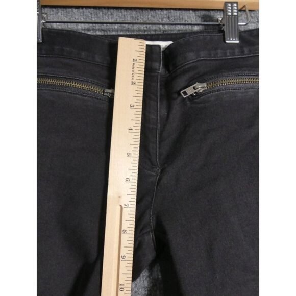 Veronica Beard 0/25 Jeans Skinny Black Zipper Detail - Picture 3 of 7